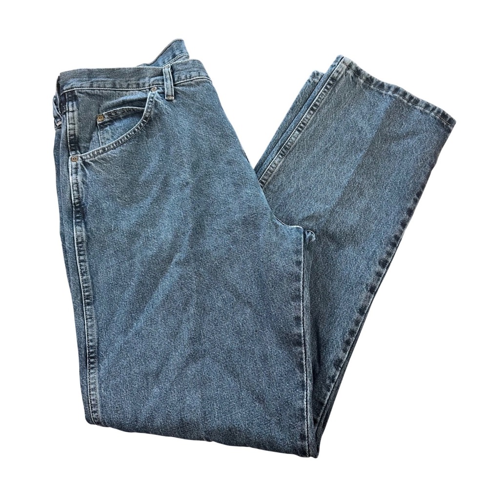 Wrangler Jeans Mens 36x31 Blue Hero Authentic Straight Leg Denim Everyday Casual